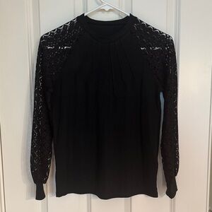 Amazon Kids Black Top with Lace Sleeves